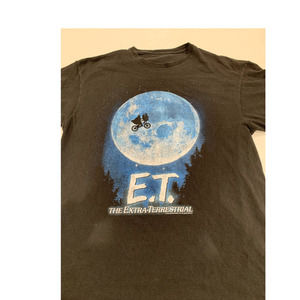 E.T. The Extra Terrestrial Moon Scene T Shirt Mens Licensed 80s Movie Tee Black